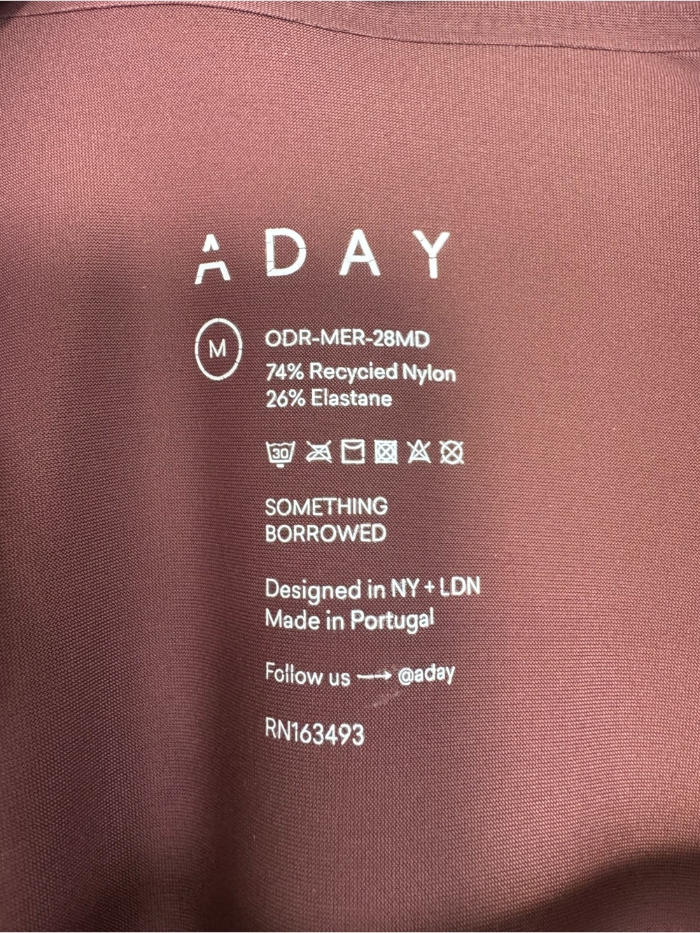 ADAY Something Borrowed Burgundy Long Sleeve Shirt Dress Snap Button Up M - Picture 8 of 8